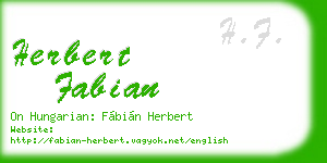 herbert fabian business card