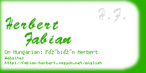 herbert fabian business card